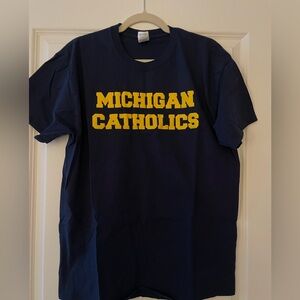 Michigan Catholic Navy Blue Tshirt